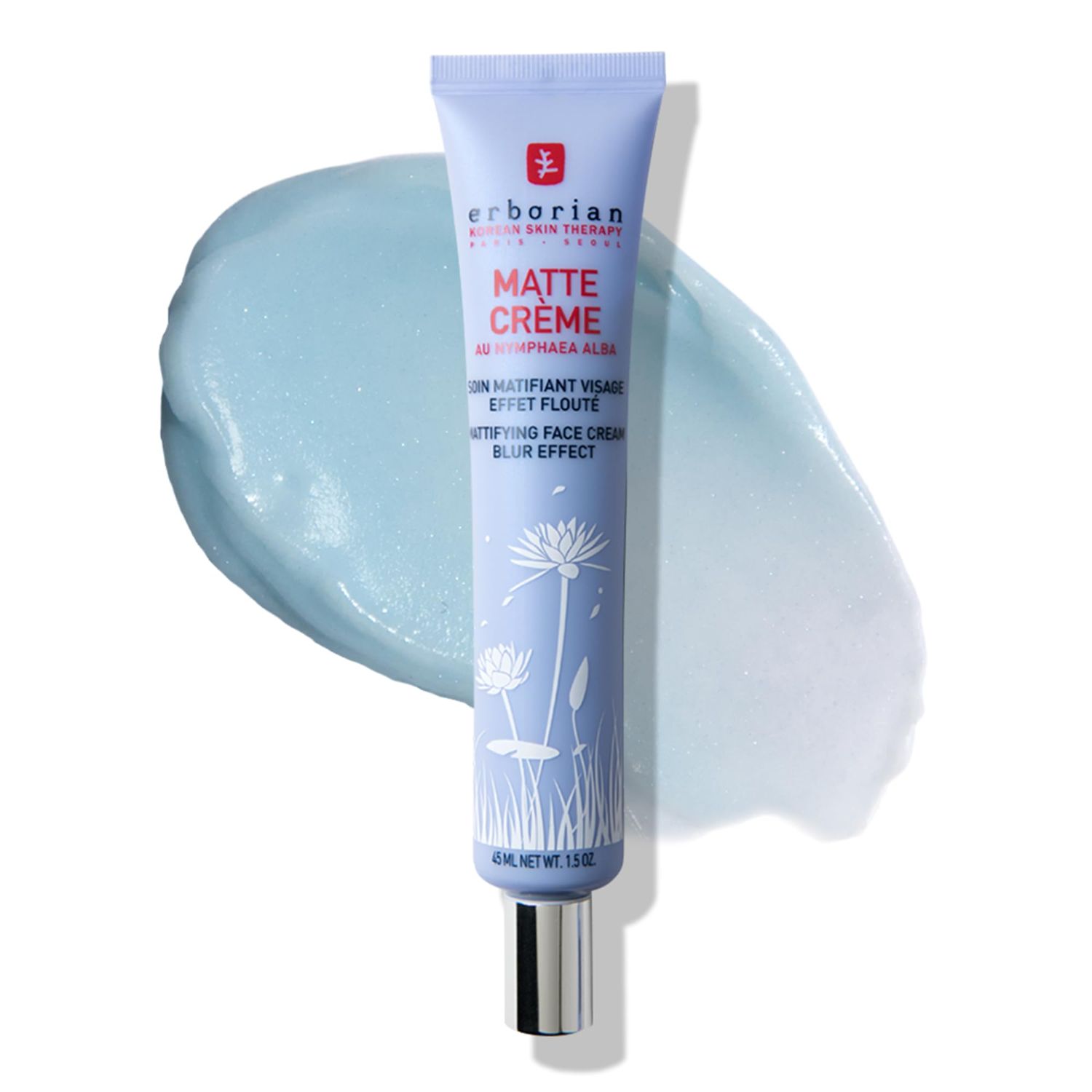 Erborian Matte Face Cream - Mattifying &amp; Blurring Primer for Excess Sebum - Multi-Purpose Facial Primer Blurs the Appearance of Pores for a Natural Powdery Finish1.5 Oz