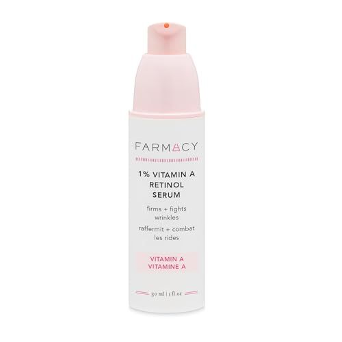 Farmacy Retinol Serum for Face - 1% Vitamin A Anti Aging Serum - Resurfacing Wrinkle Serum Formulated with Encapsulated Retinol + Ceramide NP to Prevent Moisture Loss + Replenish Skin Barrier (30ml)