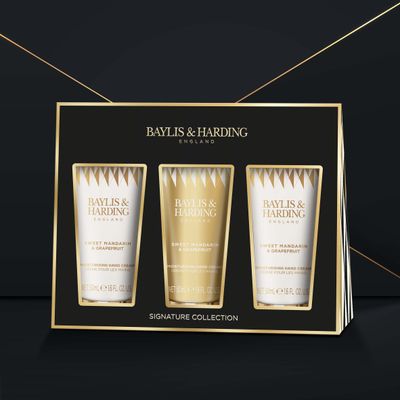 Baylis &amp; Harding Gift Set for Women - Hand &amp; Skincare - Sweet Mandarin &amp; Grapefruit Indulgent - 3-Pack