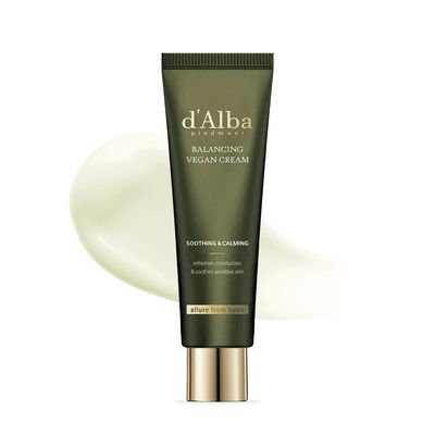 d&#39;alba Piedmont Italian White Truffle Mild Skin Balancing Vegan Cream, Hydrating and Gentle Moisturizer, Mild pH Balancing Cream with White Truffles for Sensitive Skin, Watery Lightweight Texture