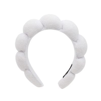 Aufona Spa Headband for Women, White Terry Towel - Hairband for Skincare, Makeup Removal, Shower, Yoga, Work Out, Absorbs Sweat for Her