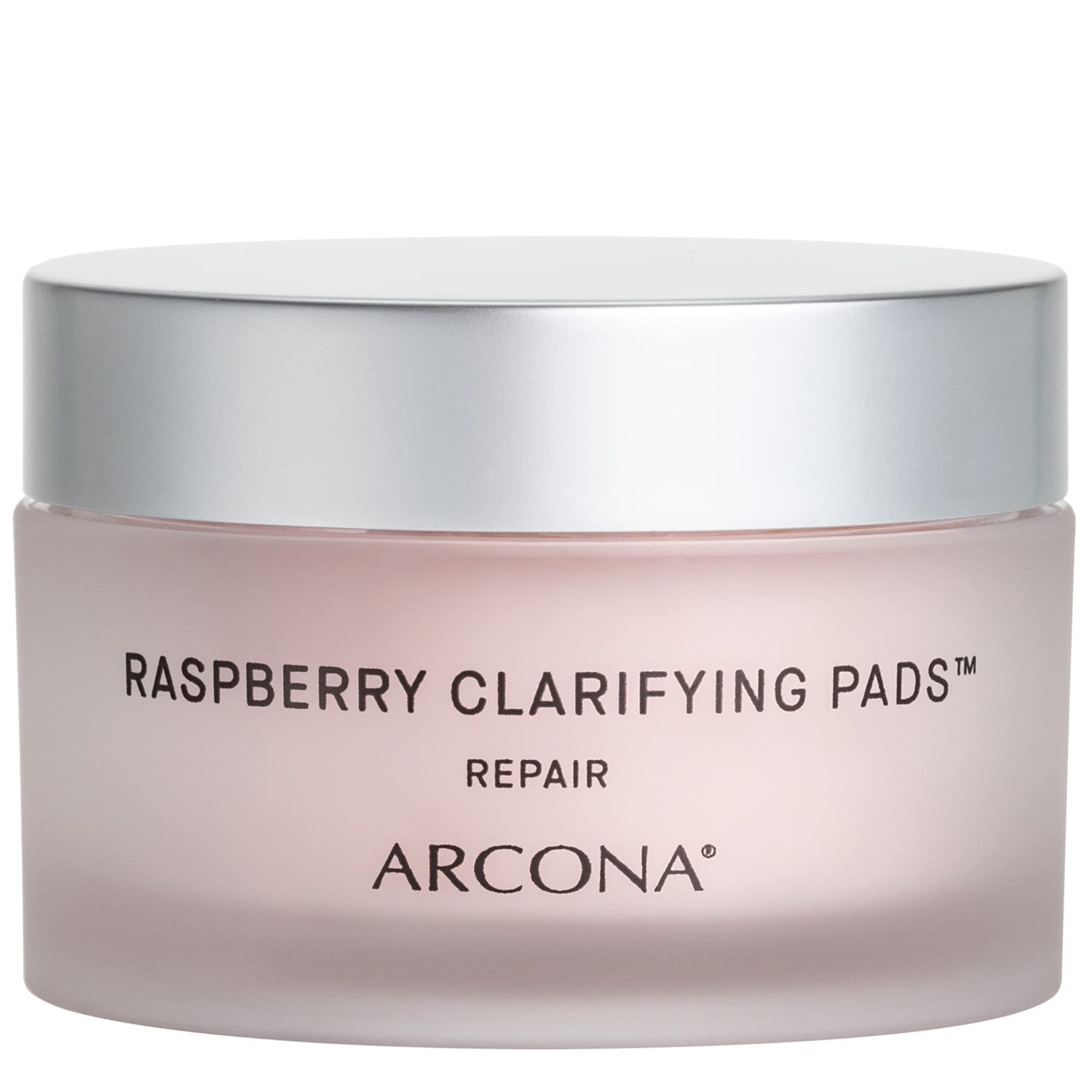 ARCONA Raspberry Clarifying Pads - Raspberry Extract, Witch Hazel, Salicylic Acid + Tea Tree Extracts Cleanse, Clarify + Protect Skin - 45 Pads, Made in The USA