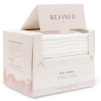 Disposable Towels for Face - REFINED Eco Towel for Sensitive Skin -100% Vicose - for Use with Skincare Routine and after Washing Face.