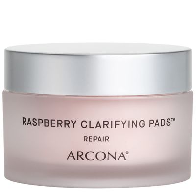 ARCONA Raspberry Clarifying Pads - Raspberry Extract, Witch Hazel, Salicylic Acid + Tea Tree Extracts Cleanse, Clarify + Protect Skin - 45 Pads, Made in The USA