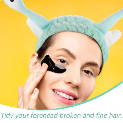 Beaupretty Skin Care Headbands Spa Headband Face Wash Headband Makeup Headband Cartoon Snail Headband Cute Funny Hair Hoop for Shower Washing Face