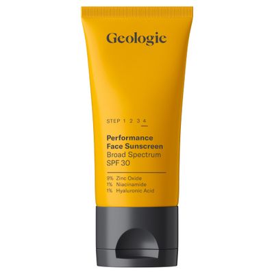 Geologie Broad-Spectrum Face Sunscreen SPF30 Moisturizer | Invisible, Ultra Light, Reef-Safe Daily Face Suncreen with Hyaluronic Acid and Niacinamide | 75ML | 100 Day Supply