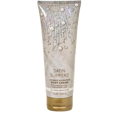 Bath &amp; Body Works Ultimate Hydration Body Cream For Women 8 Fl Oz 1- Pack (8 Ounce (Pack of 1), Satin Slippers)