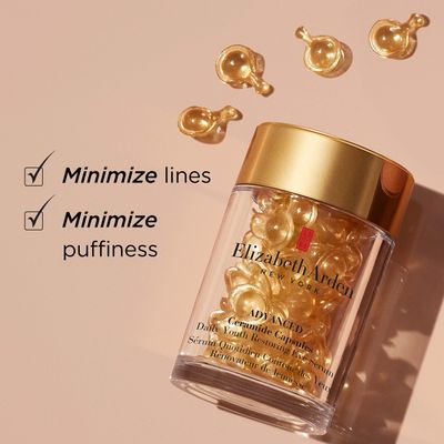 Elizabeth Arden Advanced Ceramide Eye Serum Capsules, Youth Restoring Daily Skin Care, 60 Count