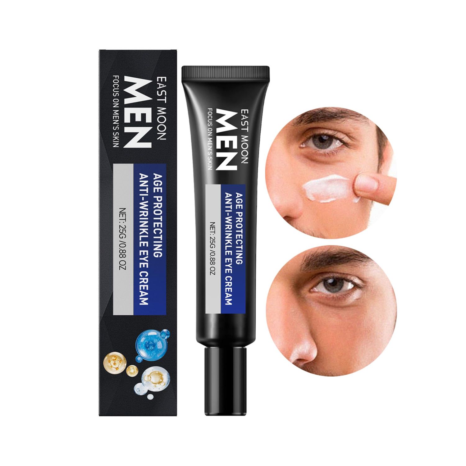 DLZZRS Men&#39;s Anti-wrinkle Eye Cream, Multi-Effect Correxion Eye Cream Hydrating Moisturizing, Daily Wrinkle Cream with Retinol &amp; Hyaluronic Acid to Improve Dark Circles Fine Lines Eye Bags