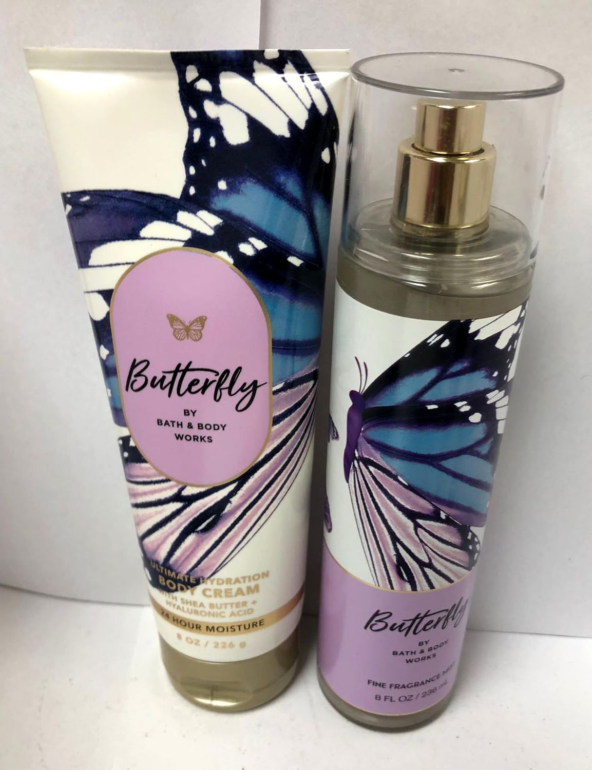 Bath &amp; Body Works - Butterfly - 2 pc Bundle - Fine Fragrance Mist and Ultimate Hydration Body Cream - 2022