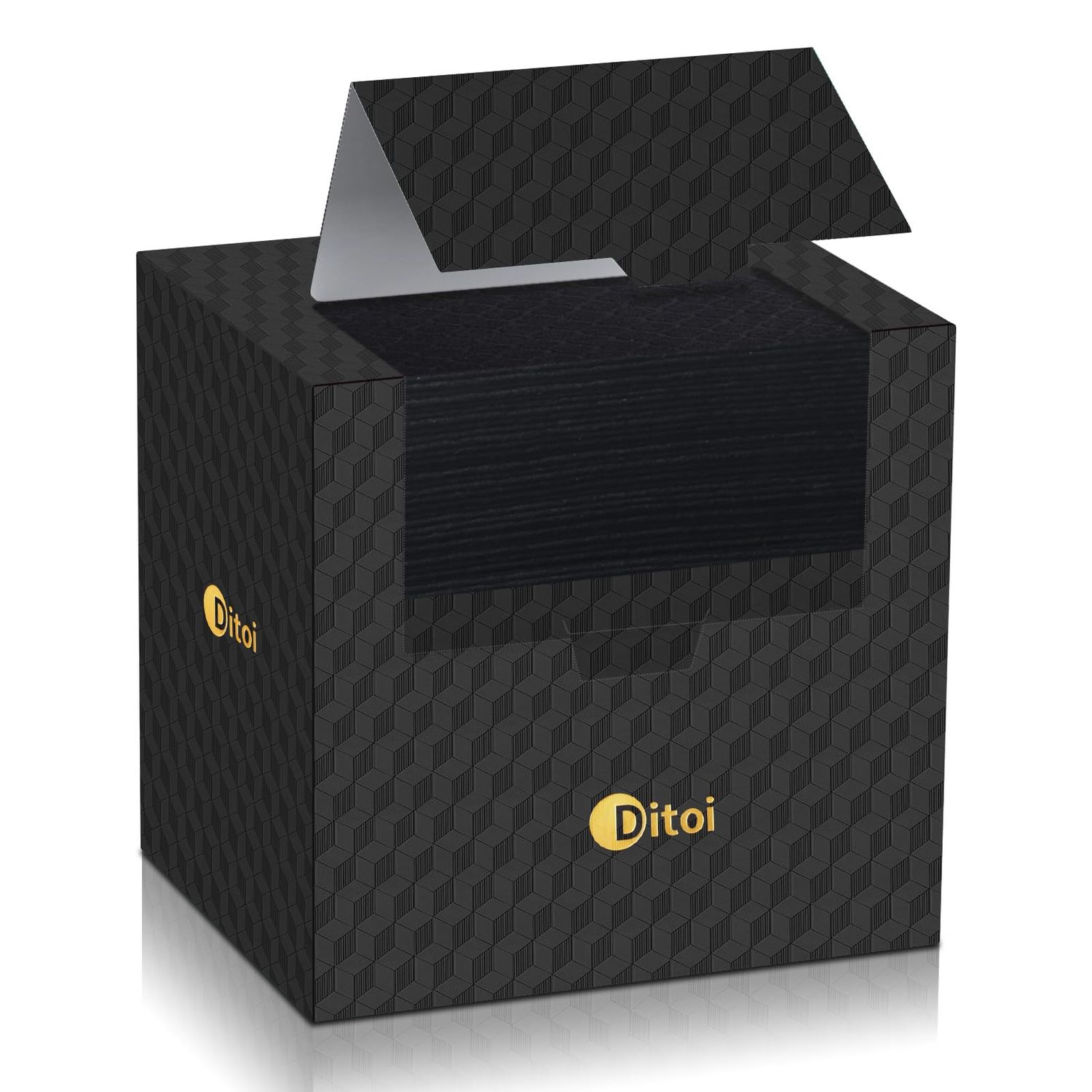 Ditoi Face Towels, Graphene Disposable Face Towel, Super Soft Black Facial Tissues, Makeup Remover Dry Wipes, Facial Clean Towels for Cleansing, Extra Thick 10&quot;12&quot;, 50 Count (1 Pack)