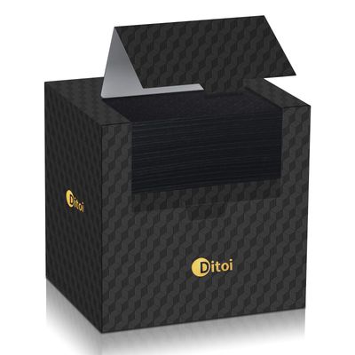 Ditoi Face Towels, Graphene Disposable Face Towel, Super Soft Black Facial Tissues, Makeup Remover Dry Wipes, Facial Clean Towels for Cleansing, Extra Thick 10&quot;12&quot;, 50 Count (1 Pack)