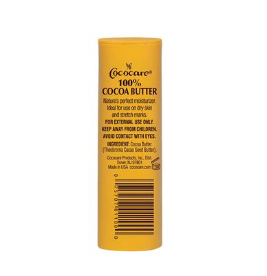 Cococare 100% Cocoa Butter Stick - All-Natural Cocoa Butter Emollient for Ultimate Skin Hydration &amp; Protection - The Yellow Stick - (2 Pack)