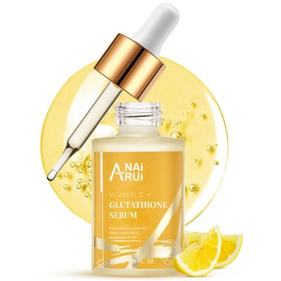 ANAI RUI Vitamin C Glutathione Serum with Hyaluronic Acid, and Niacinamide, for Dark Spots,Wrinkles, Improves Skin Tone, Hydrating &amp; Glowing 1.05fl.oz