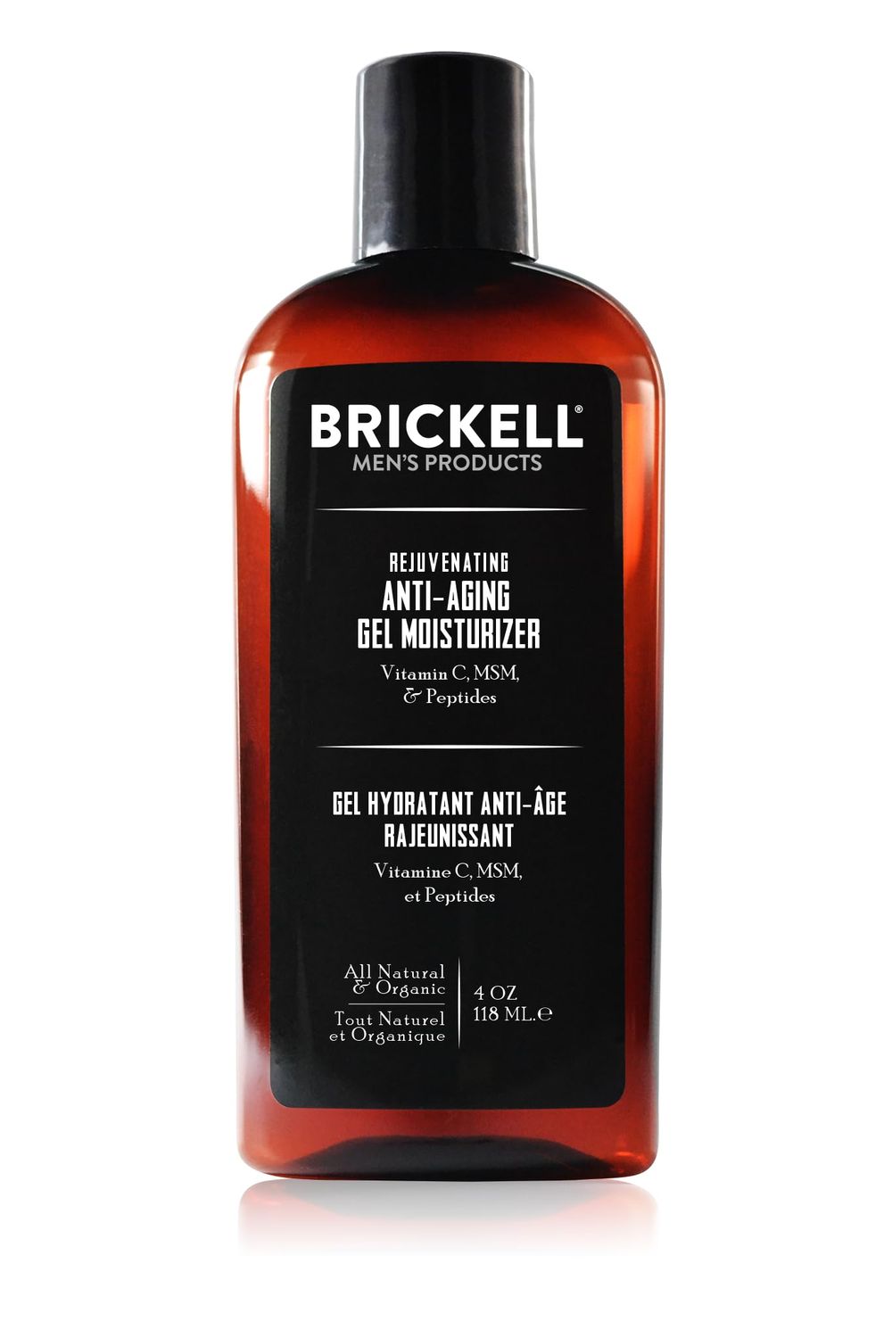 Brickell Men&#39;s Rejuvenating Anti-Aging Gel Moisturizer For Men, Natural and Organic, Fast Absorbing Moisturizer Reduces Fine Lines and Wrinkles (Scented, 4 oz)