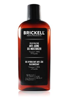 Brickell Men&#39;s Rejuvenating Anti-Aging Gel Moisturizer For Men, Natural and Organic, Fast Absorbing Moisturizer Reduces Fine Lines and Wrinkles (Scented, 4 oz)