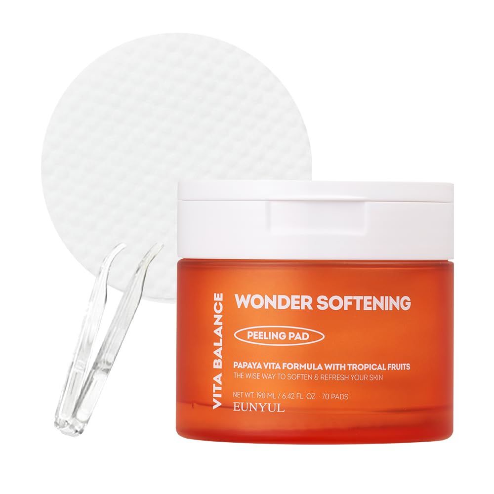 EUNYUL Vita Balance Wonder Softening Peeling Pad 70 Pads / 6.42 FL. OZ. PHA, LHA, Cica korean skincare