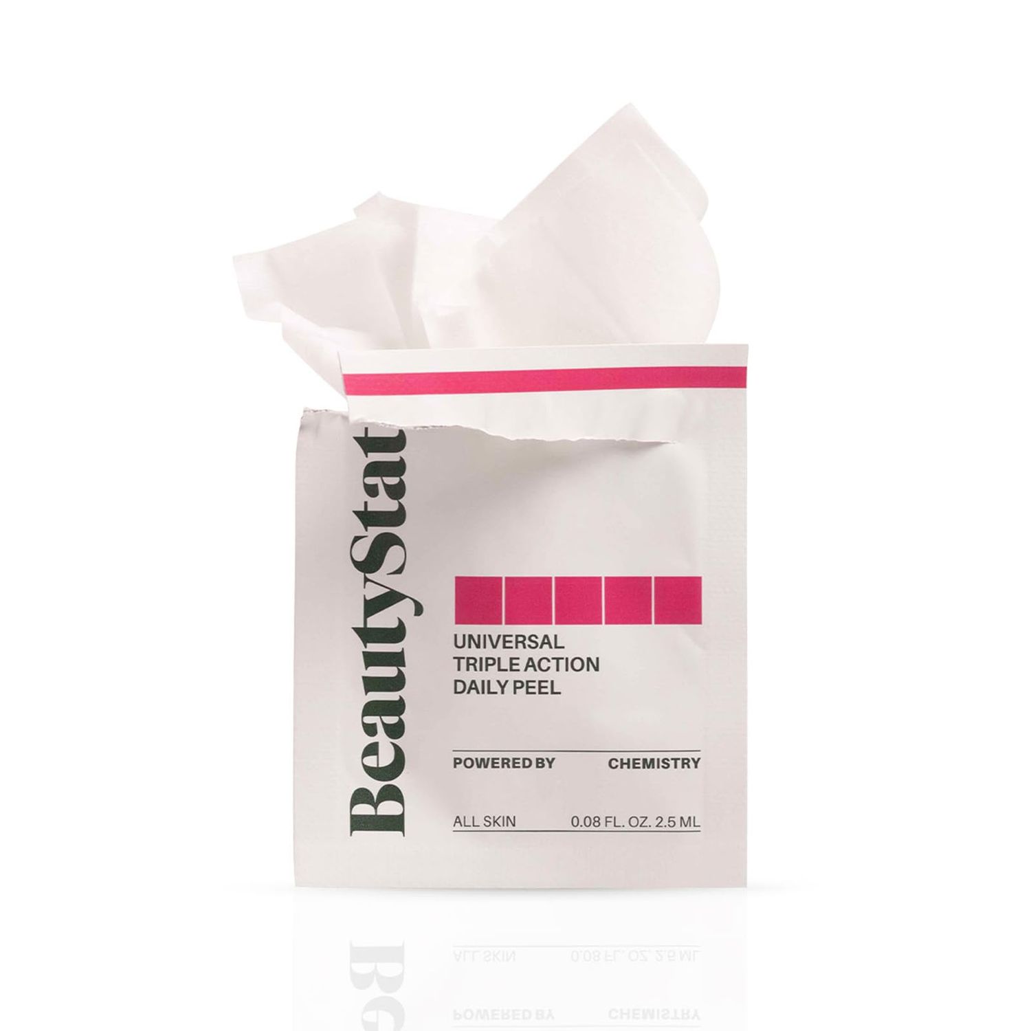 BeautyStat Triple Action One-Step Daily Exfoliating Peel Pad for Uneven Tone, Texture, Fine Lines, Enlarged Pores - Made in the USA - Gentle Exfoliator Pad with AHAs, BHAs, Glucosamine to Brighten