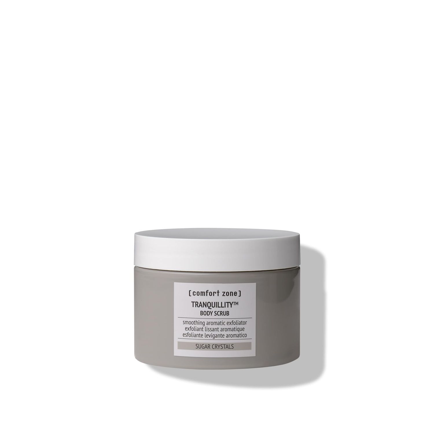 [ comfort zone ] Tranquillity Body Scrub, Soothing Aromatic Gentle Exfoliator Enriched with Sugar Crystals and Amaranth &amp; Almond Essential Oils, for an Instantly Smoother and Softer Skin, 10.06 Oz.