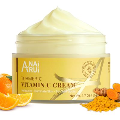 ANAI RUI Vitamin C Face Moisturizer, Turmeric Vitamin C Face Cream,Uneven Skin Tone and WrinklesAnti-Aging Facial Cream for Dull and Dry Skin, 1.7 OZ