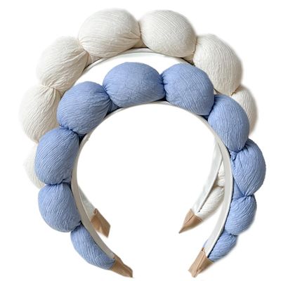 BEBEEPOO Makeup Headband, Spa Headband for Washing Face, 6-pack Skincare Headbands and Wristbands Set, Sponge Terry Cloth Headbands Face Wash Headband Puffy Headbands for Women and Girls,