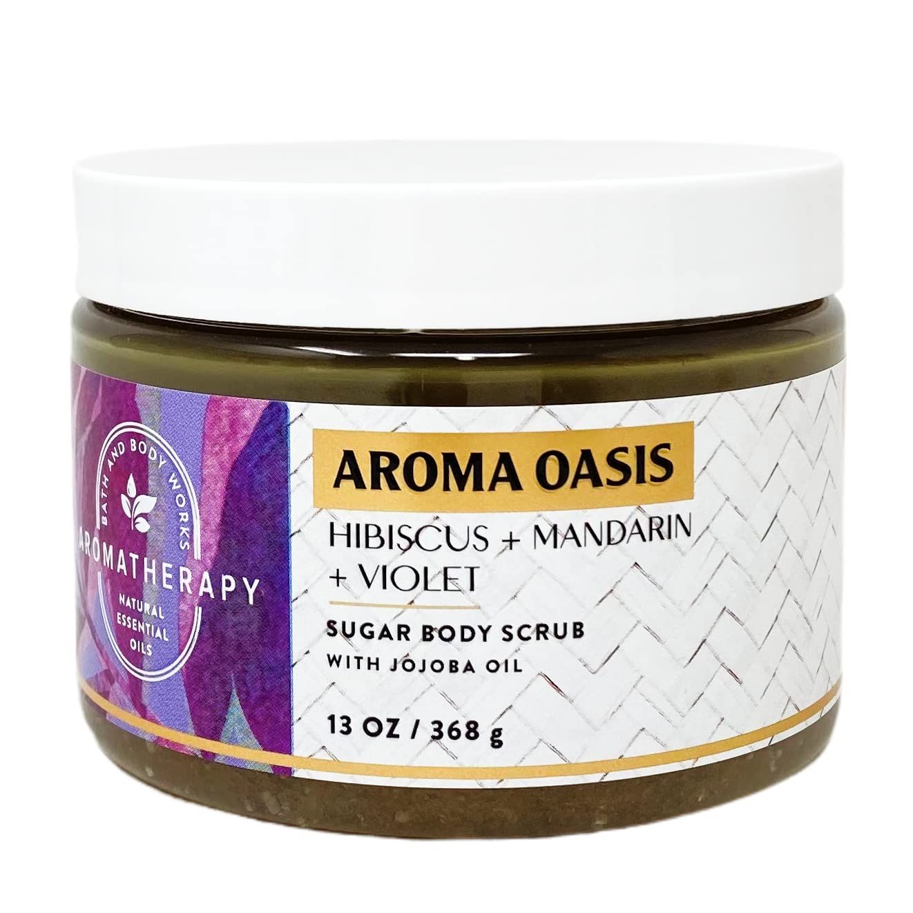 Aromatherapy Aroma Oasis Hibiscus + Mandarin + Violet Sugar Body Scrub - 13 oz / 368 g