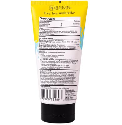 BLACK GIRL SUNSCREEN Large Kids SPF 50 Sunscreen Lotion, 6 Oz Vegan &amp; Water-Resistant, Will not Leave White Residue (6 Fl. Oz.)