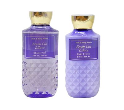 Bath &amp; Body Works Fresh Cut Lilacs Duo Set - Shower Gel and Body Lotion.