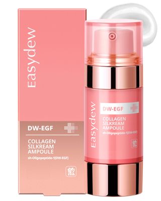 EASYDEW DW-EGF 55% Collagen Silkream Ampoule- Korean Facial Serum for Firmness &amp; Elasticity with EGF Peptides, Amino Acids - Day &amp; Night Age-Defying Silky Smooth Skincare, 1.86oz.