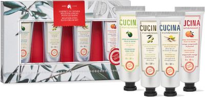 Fruits &amp; Passion [Cucina Regenerating Hand Cream Gift Set, (Pack of 4) | Classic Collection | Luxury Olive Oil Hand Moisturizer, Travel Size Lotion for Dry Cracked Skin