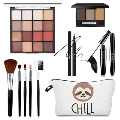 All in One Makeup Kit for Women Full Kit, Basic Cosmetics Kit for Beginner &amp; Professionals, Eye Makeup Set Tween Girl, Make Up Kits for Teenagers, Makeup Gift Set for Girls, Women &amp; Teens(16-Sloth)