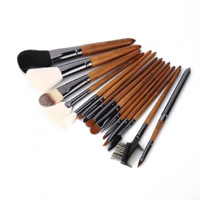 15pcs Professional Walnut Handle Cosmetic Brush Eye Shadow Brush Set