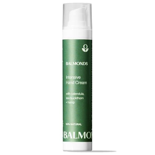 Balmonds - Intensive Hand Cream - 1.8oz. (50ml) - 100% Natural Hand Lotion For Dry Hands - Fragrance Free - Vegan &amp; Cruelty Free - All Skin Types