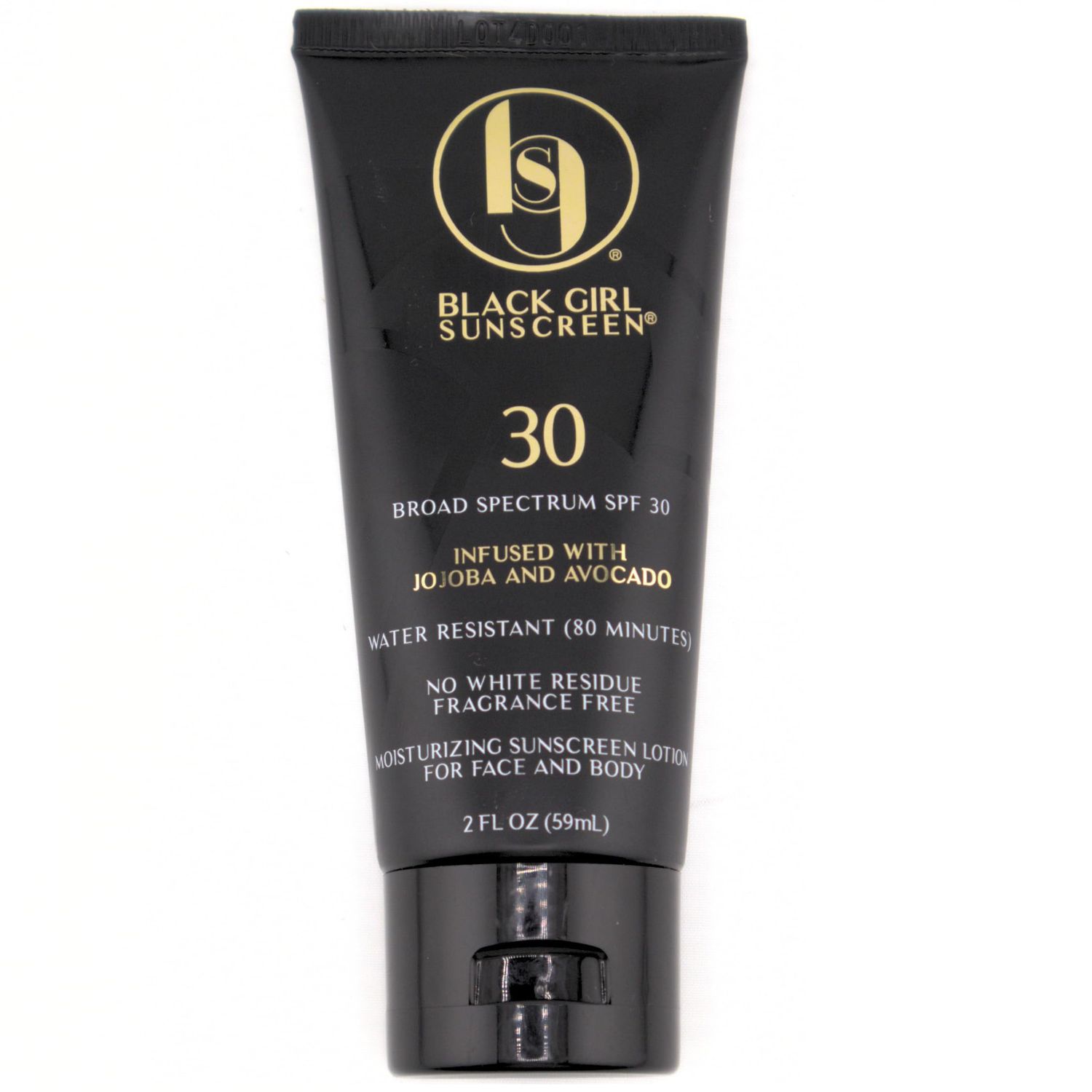 BLACK GIRL SUNSCREEN - Face &amp; Body Moisturizing Sunscreen Lotion SPF 30, No White-Residue for Melanin Rich Skin (2 Fl. Oz.)