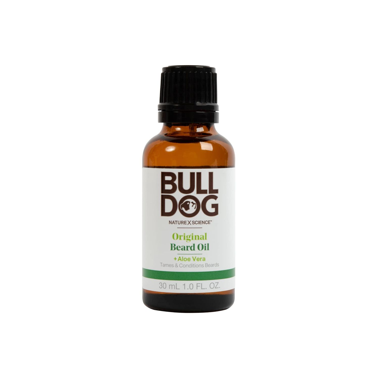 Bulldog Mens Skincare and Grooming Original Beard Oil for Men with Aloe, Camelina &amp; Green Tea, 1 Fl. Oz.