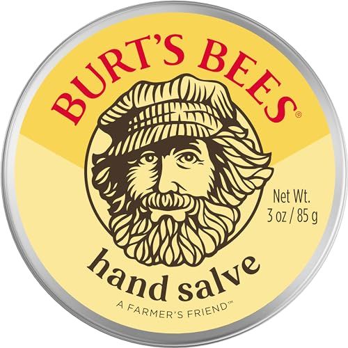 Burt's Bees Stocking Stuffers, Hand Salve Christmas Gifts With Botanical Oils and Beeswax, Moisturizing Balm for Dry Hands, 100 Percent Natural Origin Skin Care, 3 oz. Package