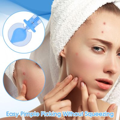 AOZUO 100PCS Disposable Blackhead Blemish Remover, Sterile Pimple Needles Pimple Popper Needles Tool for Acne, Whitehead, Closed Mouth Comedone Removal Clear Skin Suitable for Beauty Salon and Home