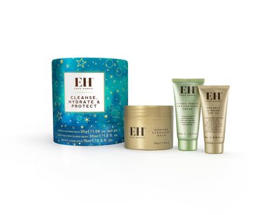 Emma Hardie Cleanse, Hydrate &amp; Protect Gift Set: 30ml Moringa Cleansing Balm, 30ml Midas Touch Revitalising Cream &amp; 15ml Protect &amp; Prime SPF30 Sunscreen Face Moisturiser, Natural &amp; Cruelty Free