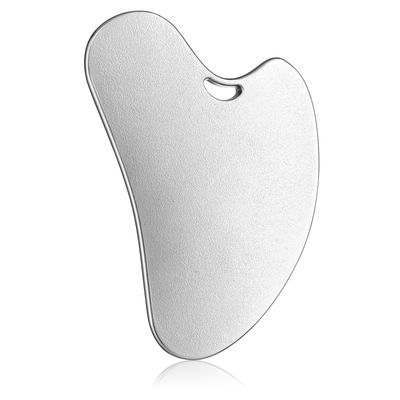 Gua Sha Facial Tools Guasha Tool Gua Sha Jade Stone for Face Skincare Facial Body Acupuncture Relieve Muscle Tensions Reduce Puffiness Festive Gifts (Matte Silver)