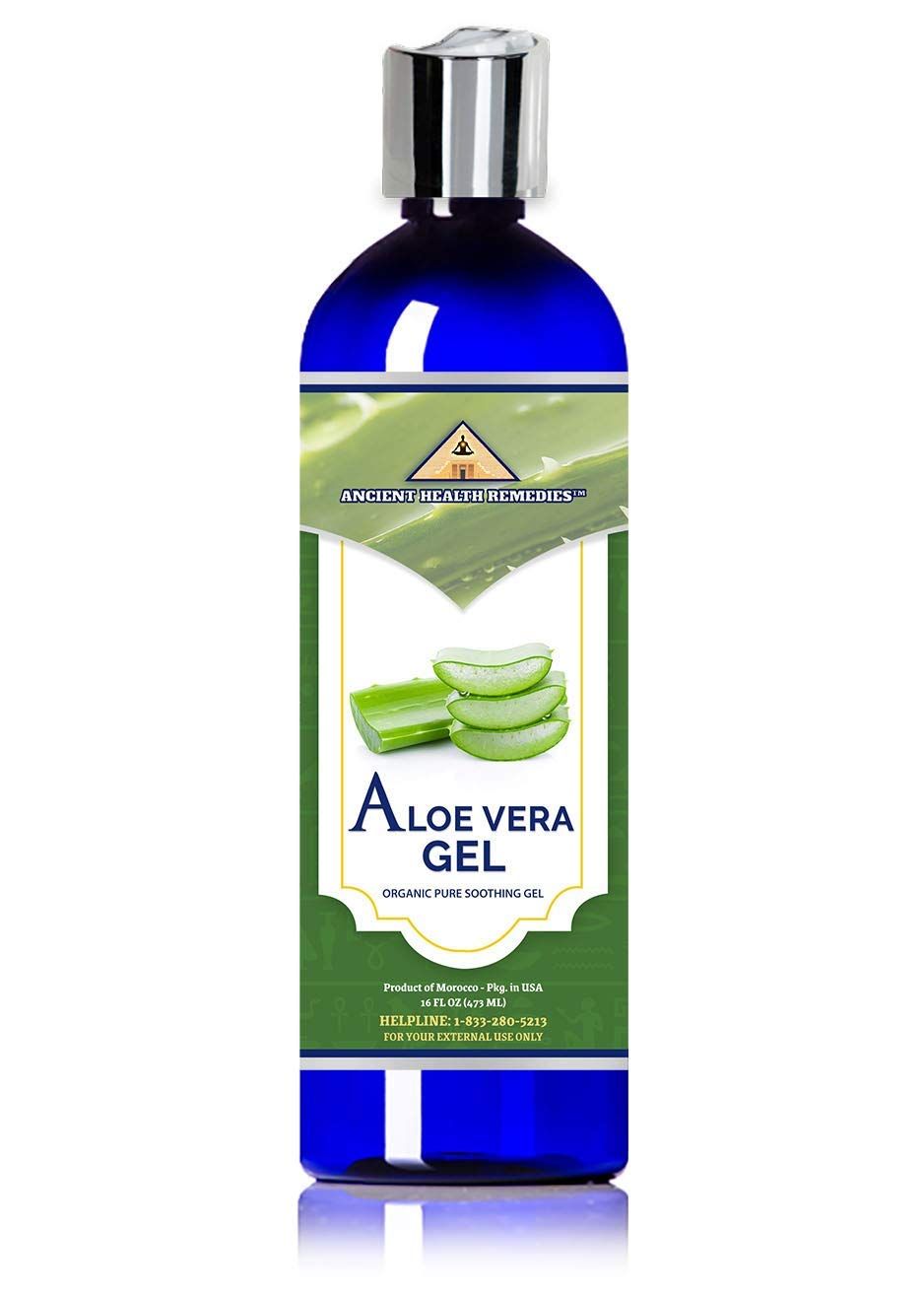 ANCIENT HEALTH REMEDIES Organic Unrefined Cold Pressed PURE ALOE GEL, Bulk Wholesale Beauty, Skin Care, Moisturizing DIY GEL For DYI Skin Products (INDIA) (16 oz)