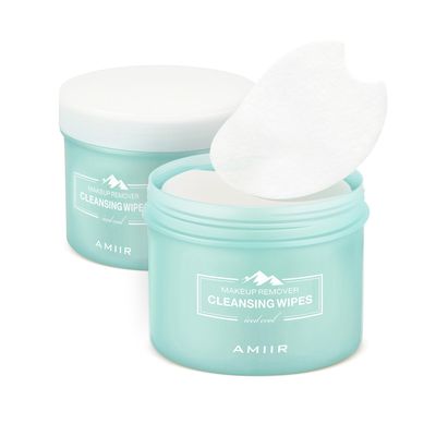 AMIIR 100&#39;s Jar Pre-Moistened Face Makeup Remover Wipes Sensitive Skin All-In-One Facial Cleansing Hydrating NO-DRY-OUT Gentle Alcohol-Free, 2 Jars