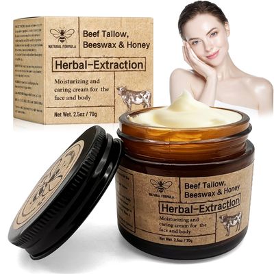 Generic Beef Tallow Balm for Skin Care - Natural Moisturizer for Face &amp; Body-Honey Balm with Vitamins-Whole Body &amp; Face Moisturizer(1PCS)