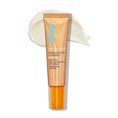 Bliss Rest Assured  Eye Cream with Vitamin C &amp; Caffeine - 0.5 Fl Oz - Dark Circle Reducing &amp; Depuffing Eye Cream - Clean - Vegan &amp; Cruelty-Free