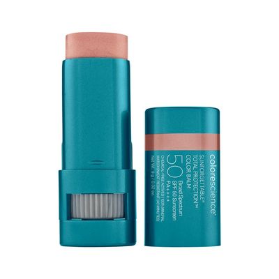 Colorescience Sunforgettable Total Protection Color Balm SPF 50, Mineral, Broad Spectrum, Buildable Lip &amp; Cheek Color, Blush, 0.32 Ounce (Pack of 1)