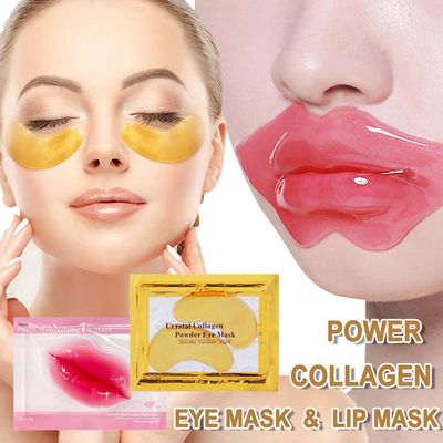 30 Pairs 24k Gold Eye Masks &amp; Lip Masks, Crystal Collagen Under Eye Patches for Puffy Eyes, Anti-Aging Eye and Lip Masks for Moisturizing, Reducing Fine Lines Dark Circle