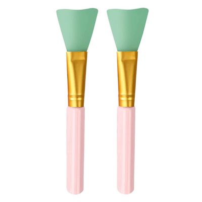 Face Mask Brush Set - Silicone Makeup Applicator and Facial Mask Brush for Applying Charcoal Mask, Mud,Peel, Lotion, Body Butter, Serum, Clay, Serum Facial Skincare Products - 2 Soft Silicone Brushes