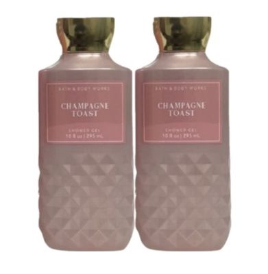 Bath &amp; Body Works - CHAMPAGNE TOAST - 10 oz Shower Gel (Pack of 2) Packaging Varies