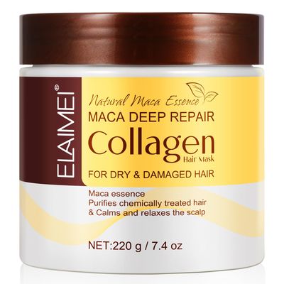 Btefls Collagen Hair Mask - 7.4 Fl Oz, Deep Hydration &amp; Repair for Dry, Damaged Hair, Natural Collagen Mask for Hair Treatment, Suitable for All Hair Types
