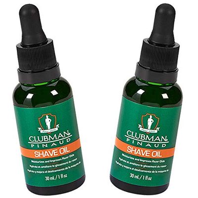 Clubman Pinaud Shave Oil, Beard Oil, Moisturizes and Improves Razor Glide, 1 oz. (2-Pack)