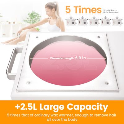 Anbull BUT2.5L 5.5lb Professional Single Wax Warmer, Electric Lagre Wax Heater Pot for Hair Removal with 20-120 Temperature Control, Paraffin Hot Facial Skin SPA Equipment